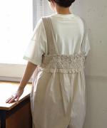 ハンドスモッキングコットンポプリン　サロペット